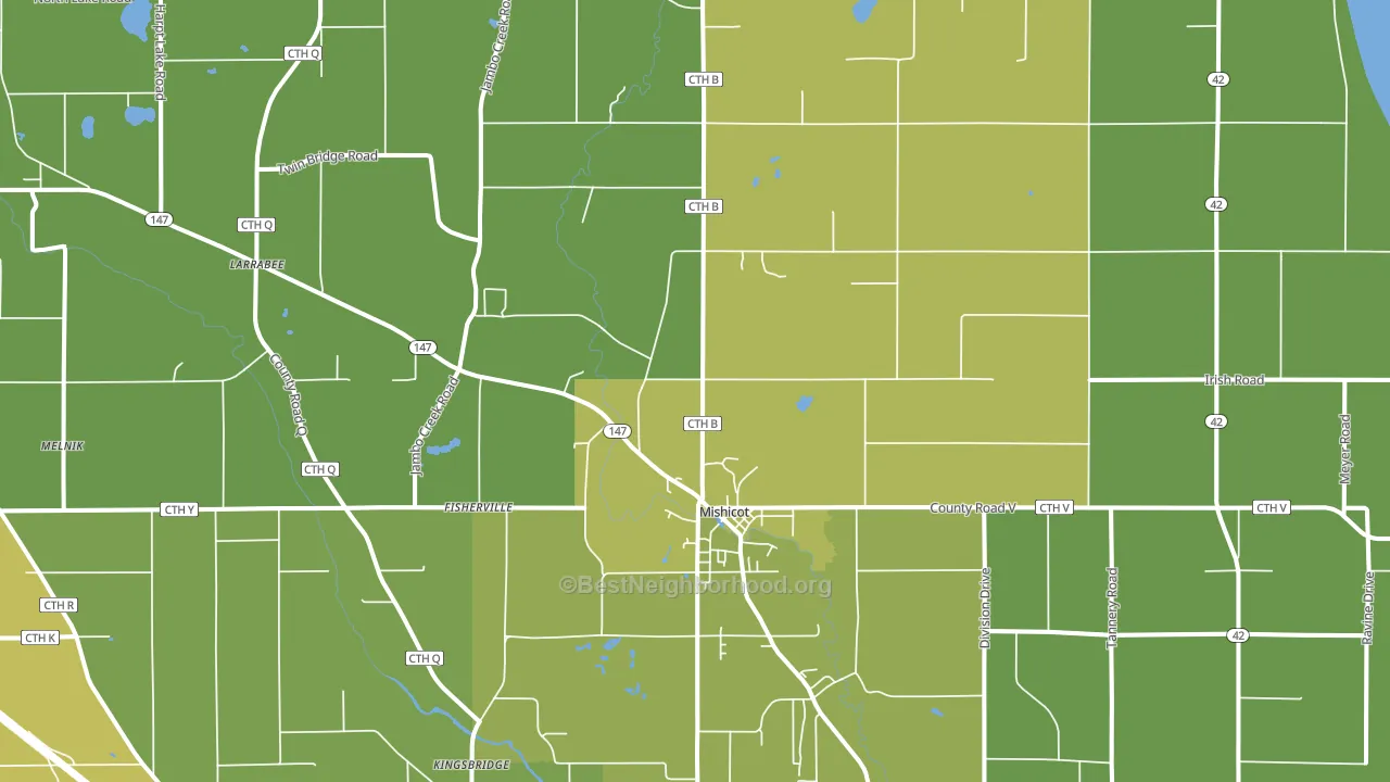 54228, WI block-group voter-turnout map