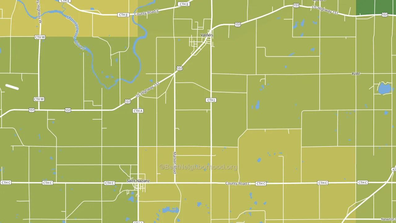 54245, WI block-group voter-turnout map