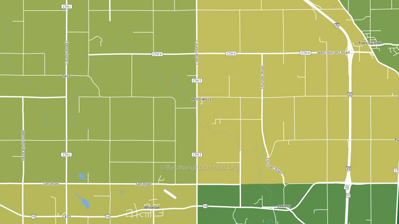 54247, WI block-group voter-turnout map