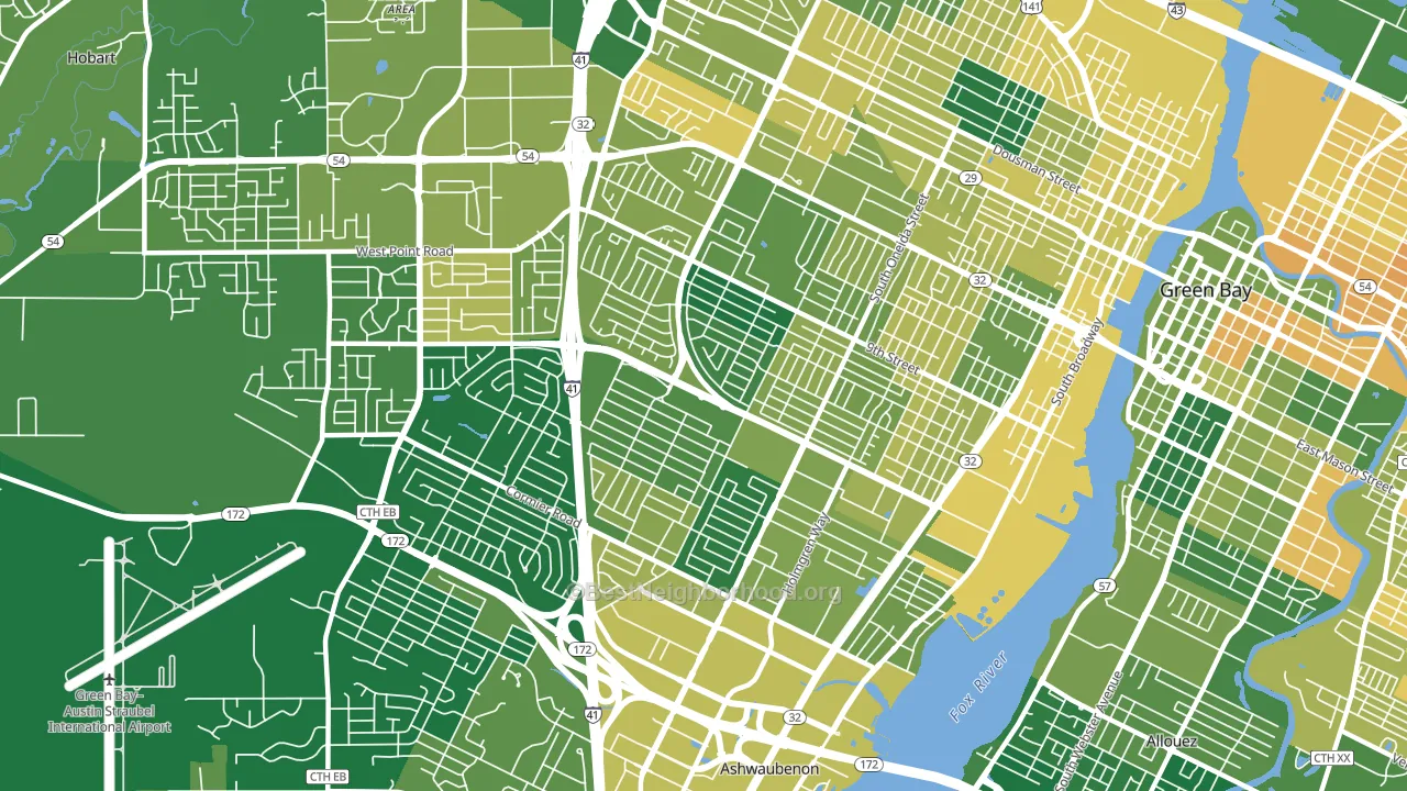 54304, WI block-group voter-turnout map