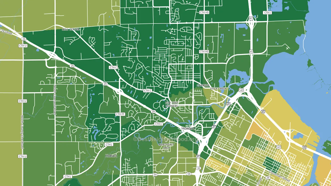 54313, WI block-group voter-turnout map
