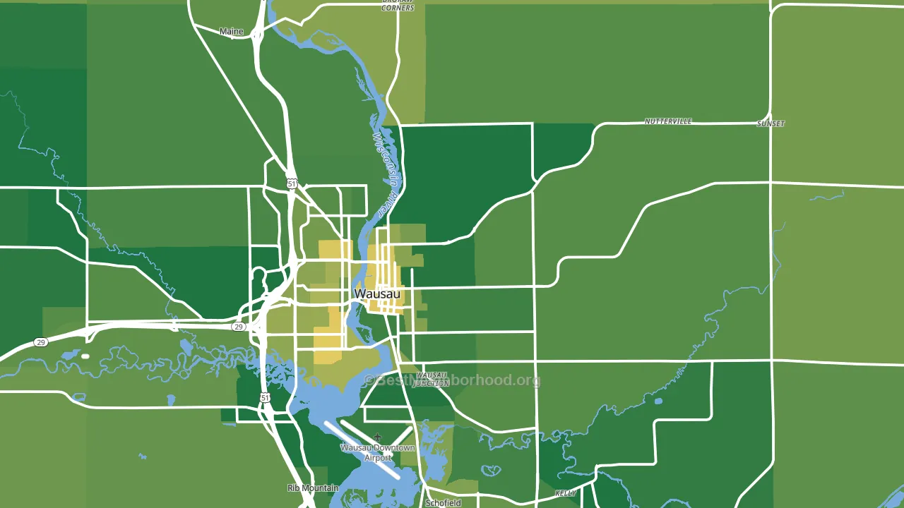 54403, WI block-group voter-turnout map