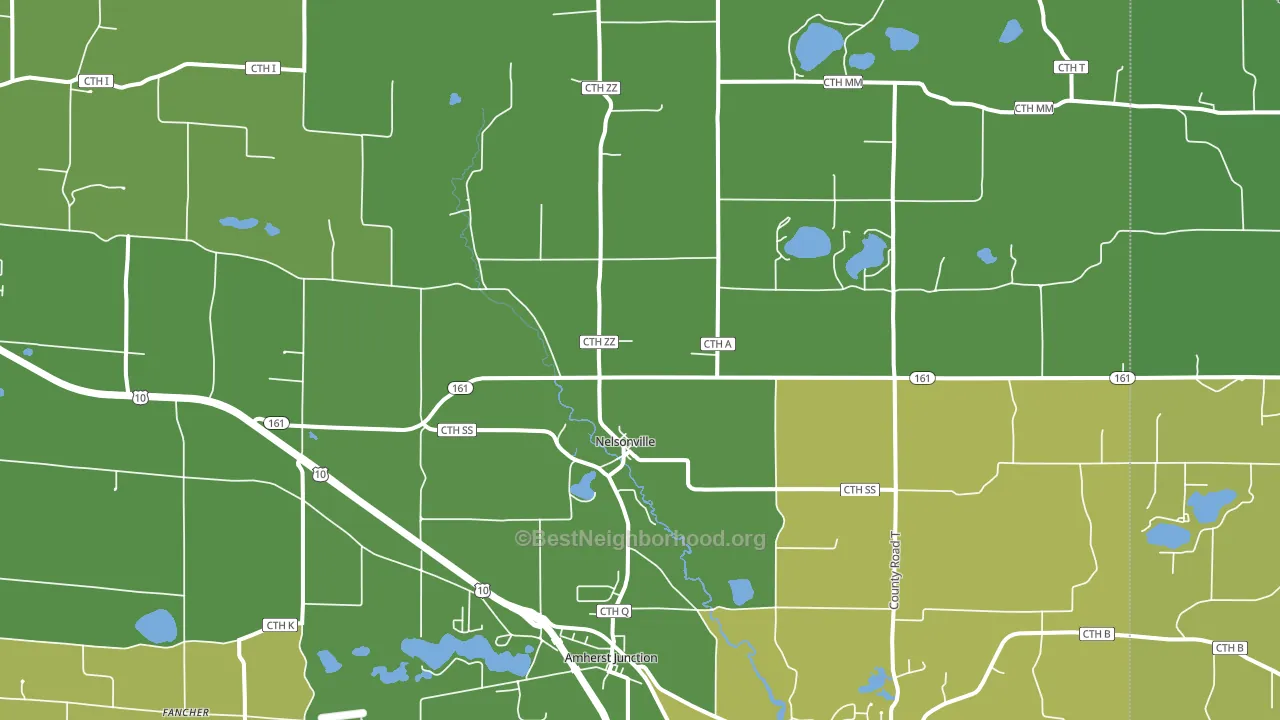 54407, WI block-group voter-turnout map