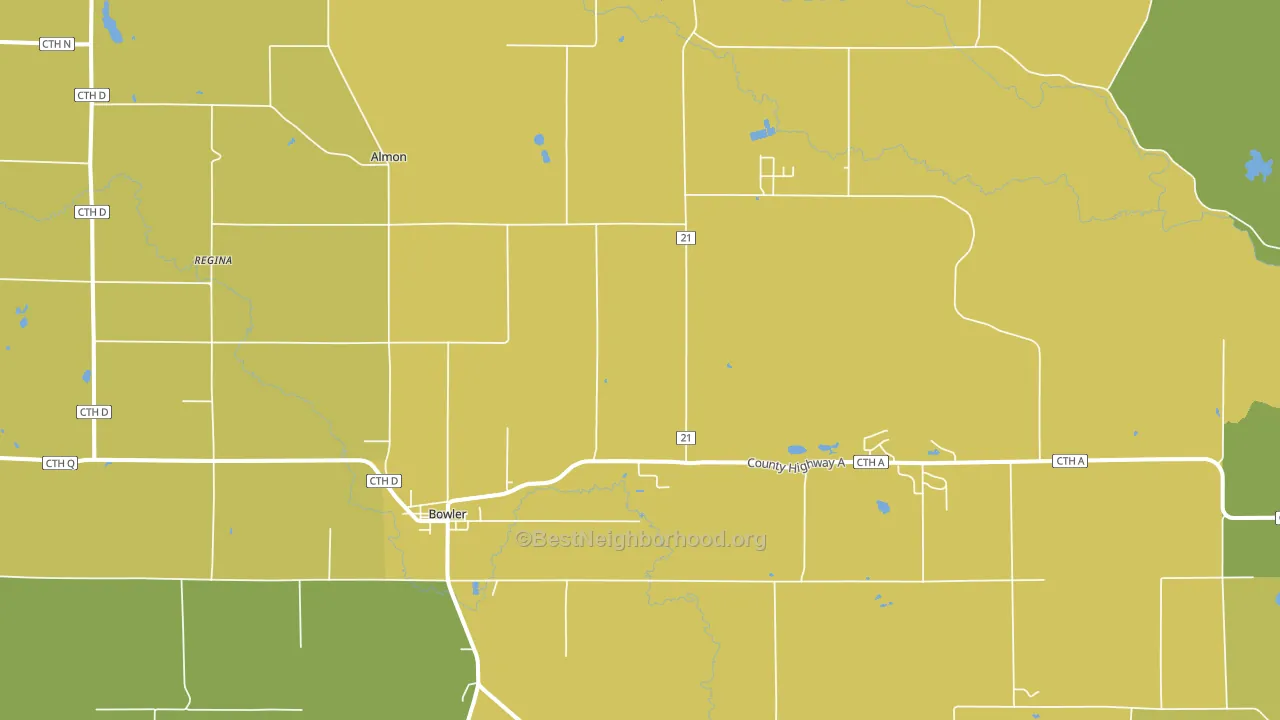 54416, WI block-group voter-turnout map
