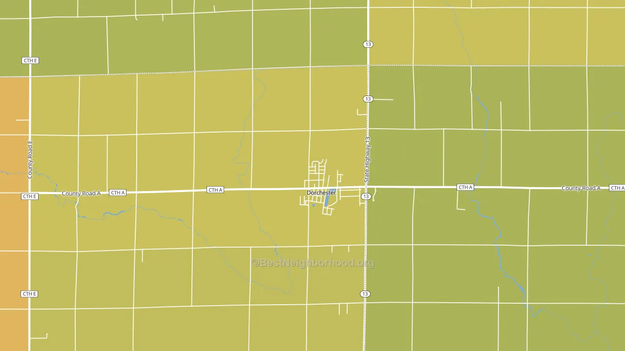 54425, WI block-group voter-turnout map