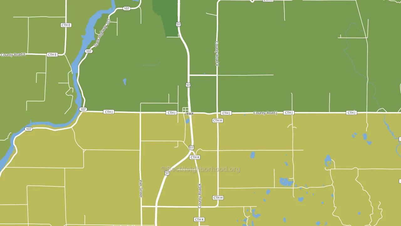 54442, WI block-group voter-turnout map
