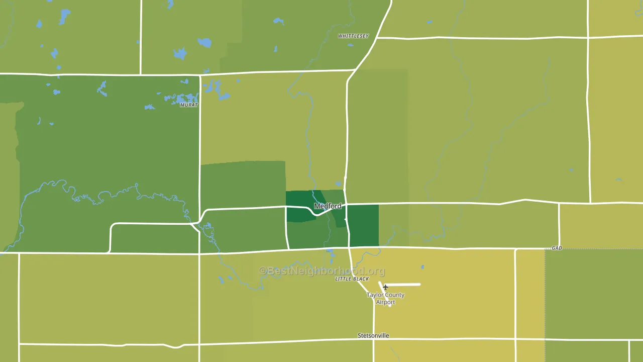 54451, WI block-group voter-turnout map