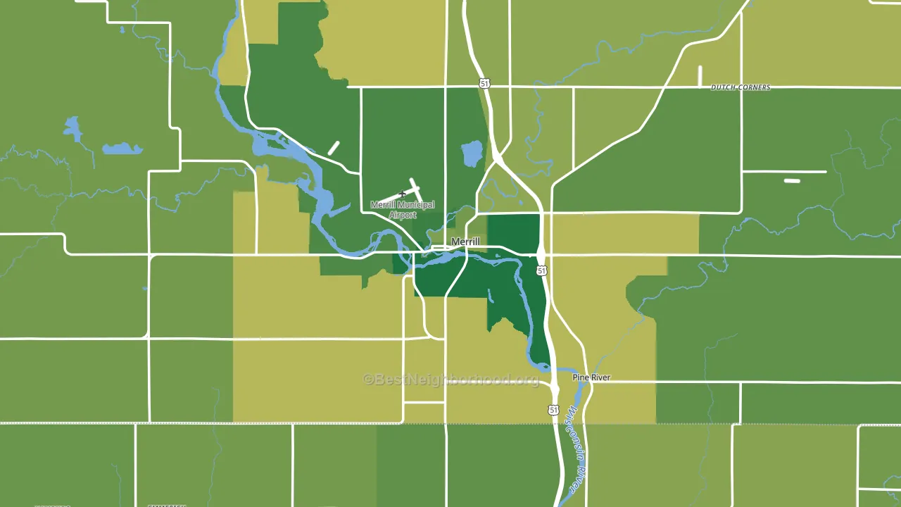 54452, WI block-group voter-turnout map