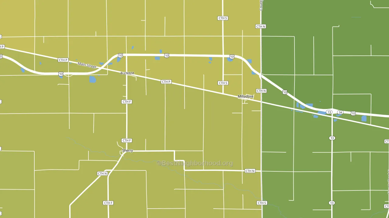 54454, WI block-group voter-turnout map