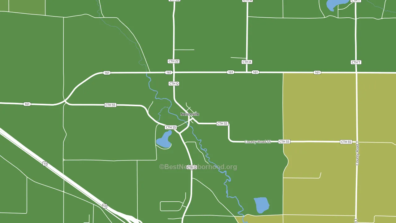 54458, WI block-group voter-turnout map