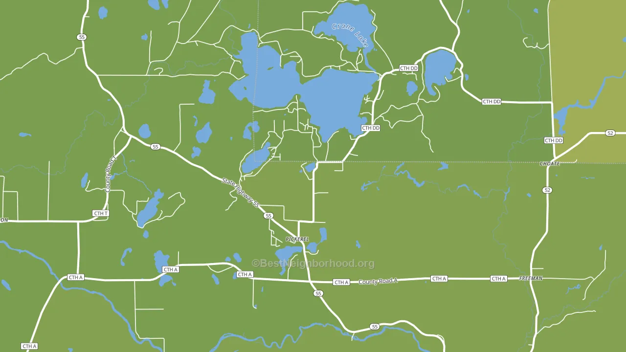 54465, WI block-group voter-turnout map