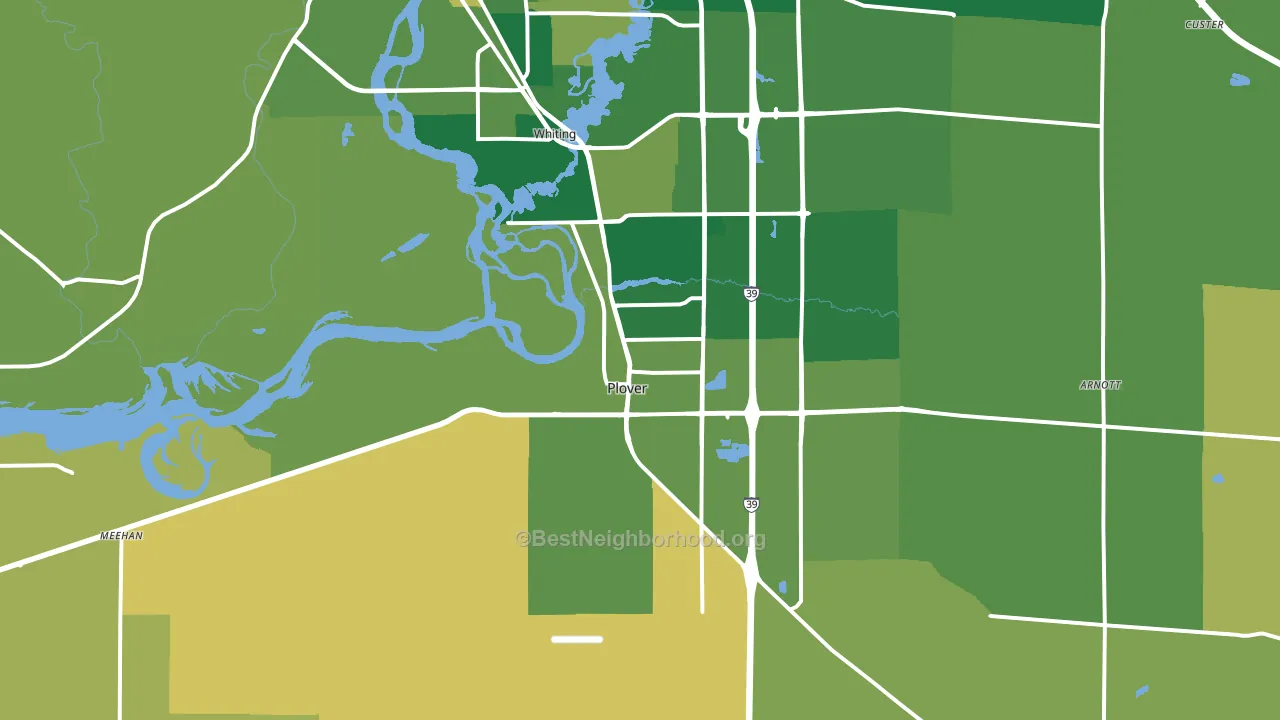 54467, WI block-group voter-turnout map