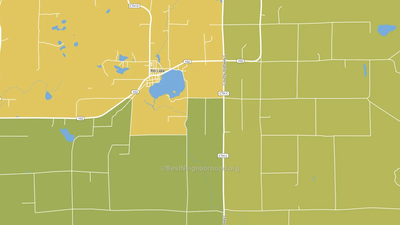 54470, WI block-group voter-turnout map