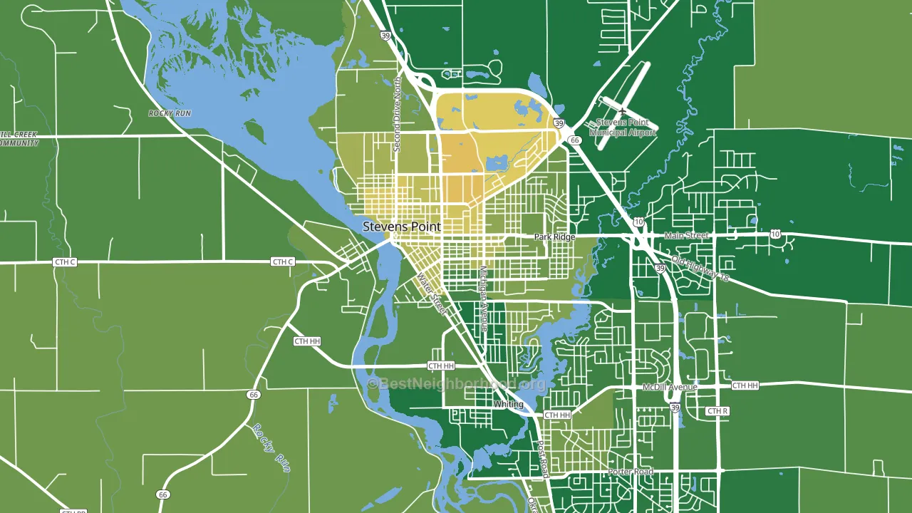 54481, WI block-group voter-turnout map