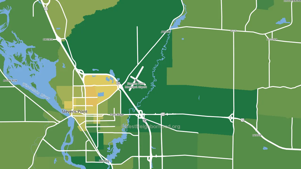 54482, WI block-group voter-turnout map