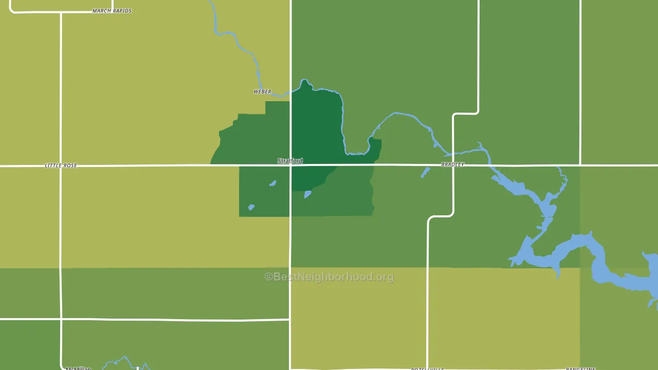 54484, WI block-group voter-turnout map