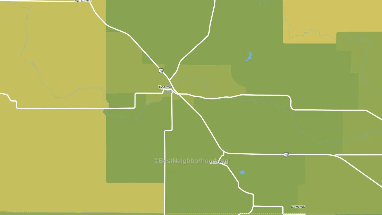 54486, WI block-group voter-turnout map