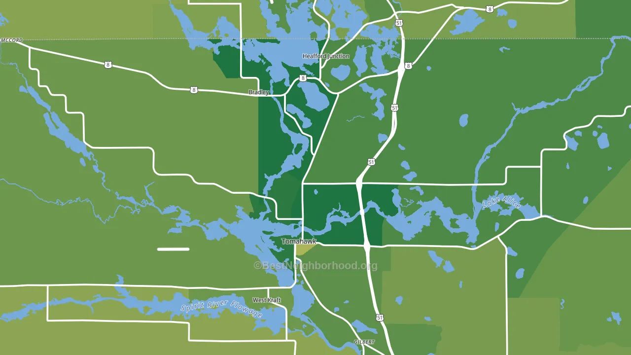 54487, WI block-group voter-turnout map