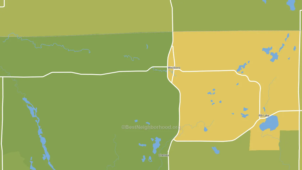 54490, WI block-group voter-turnout map