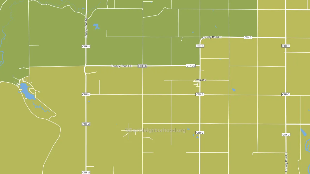 54493, WI block-group voter-turnout map