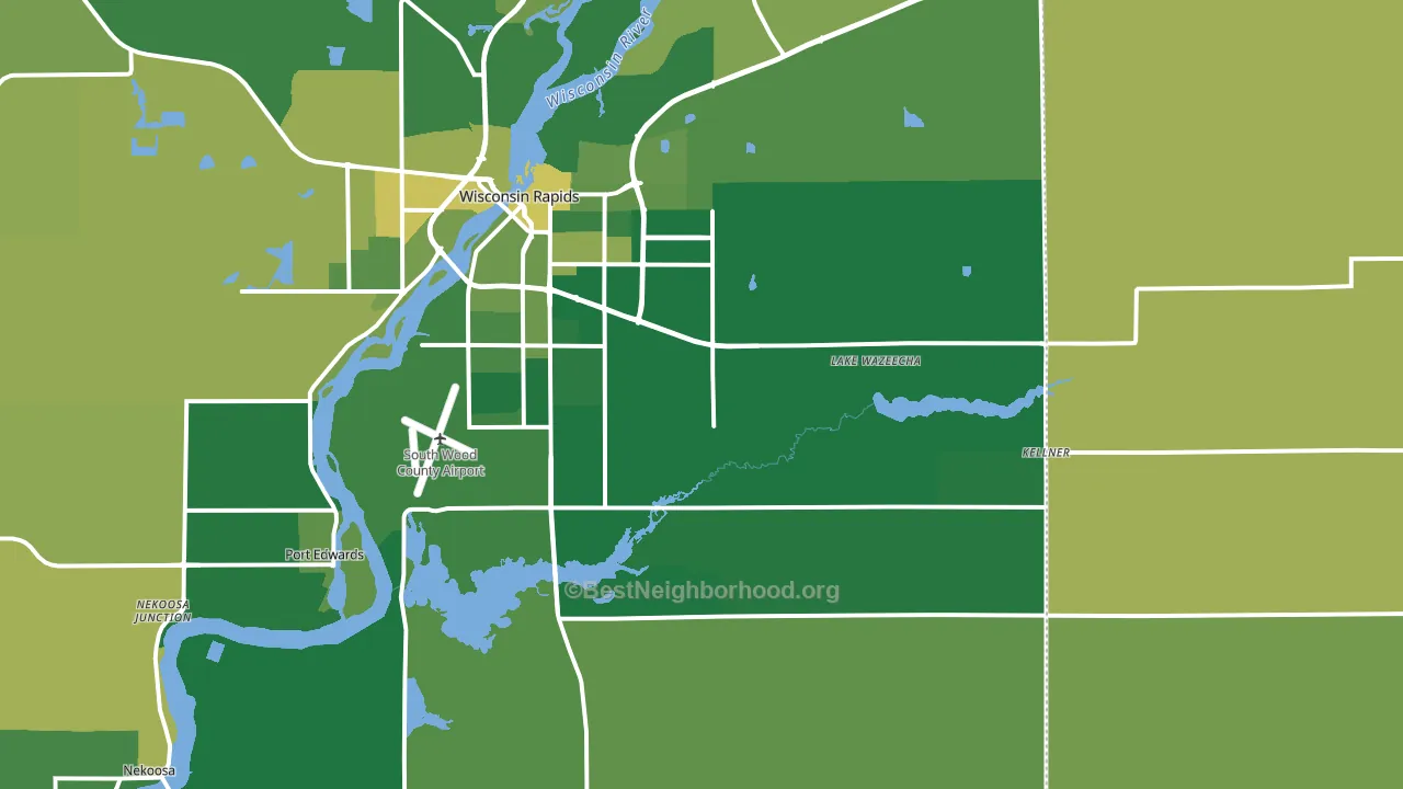 54494, WI block-group voter-turnout map