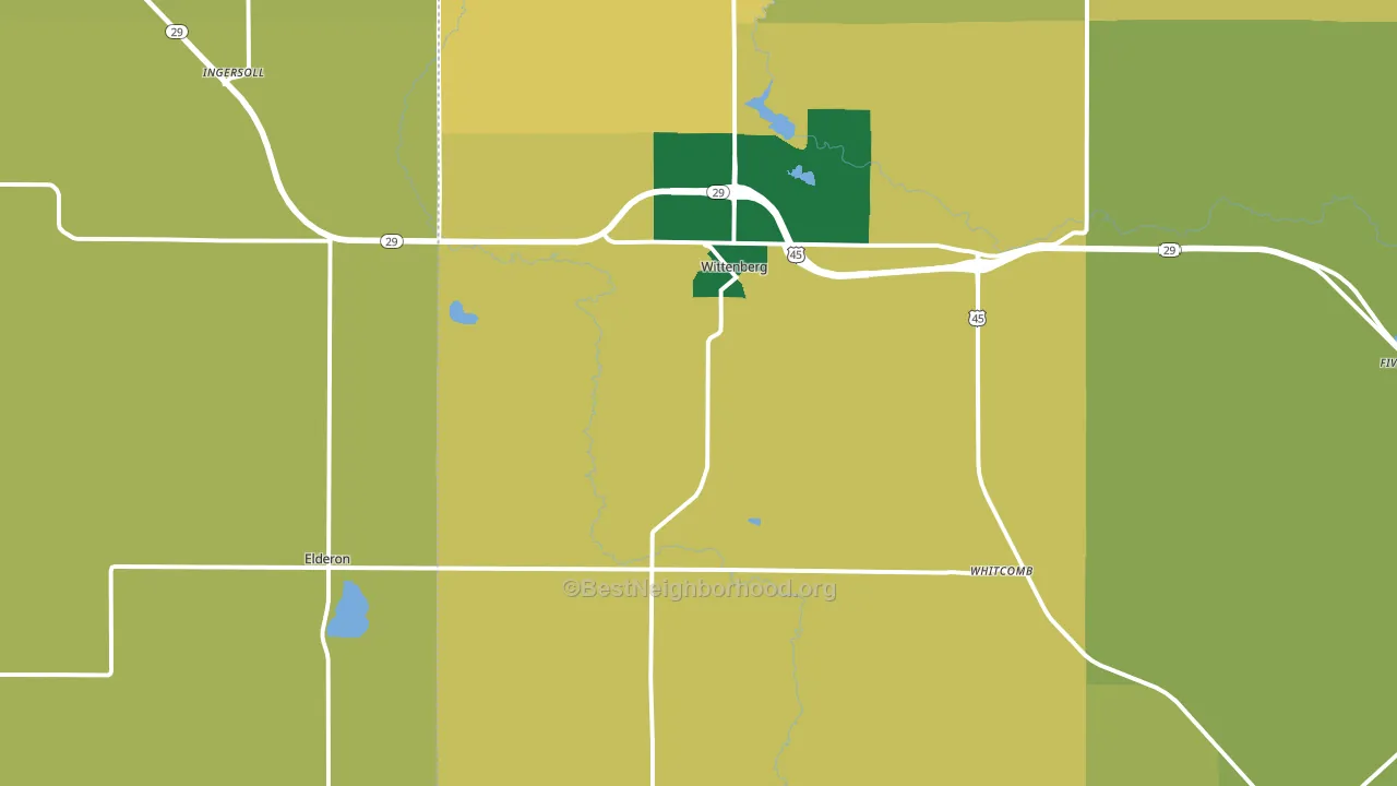 54499, WI block-group voter-turnout map