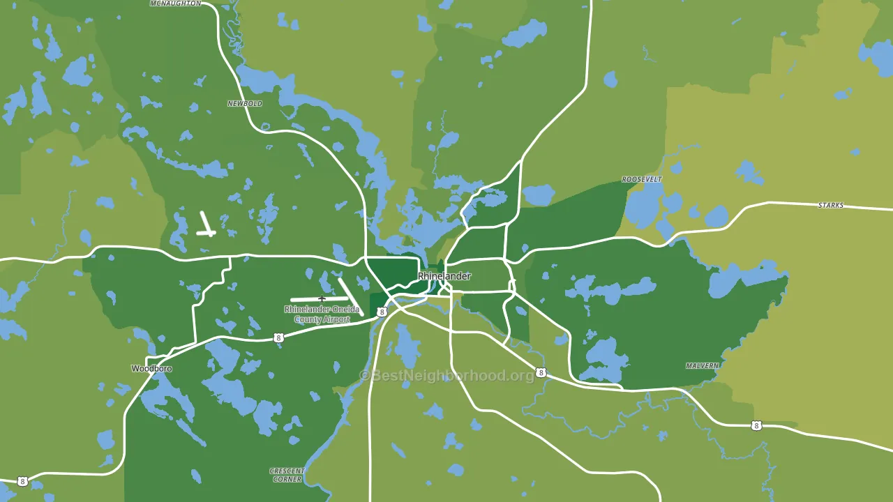54501, WI block-group voter-turnout map