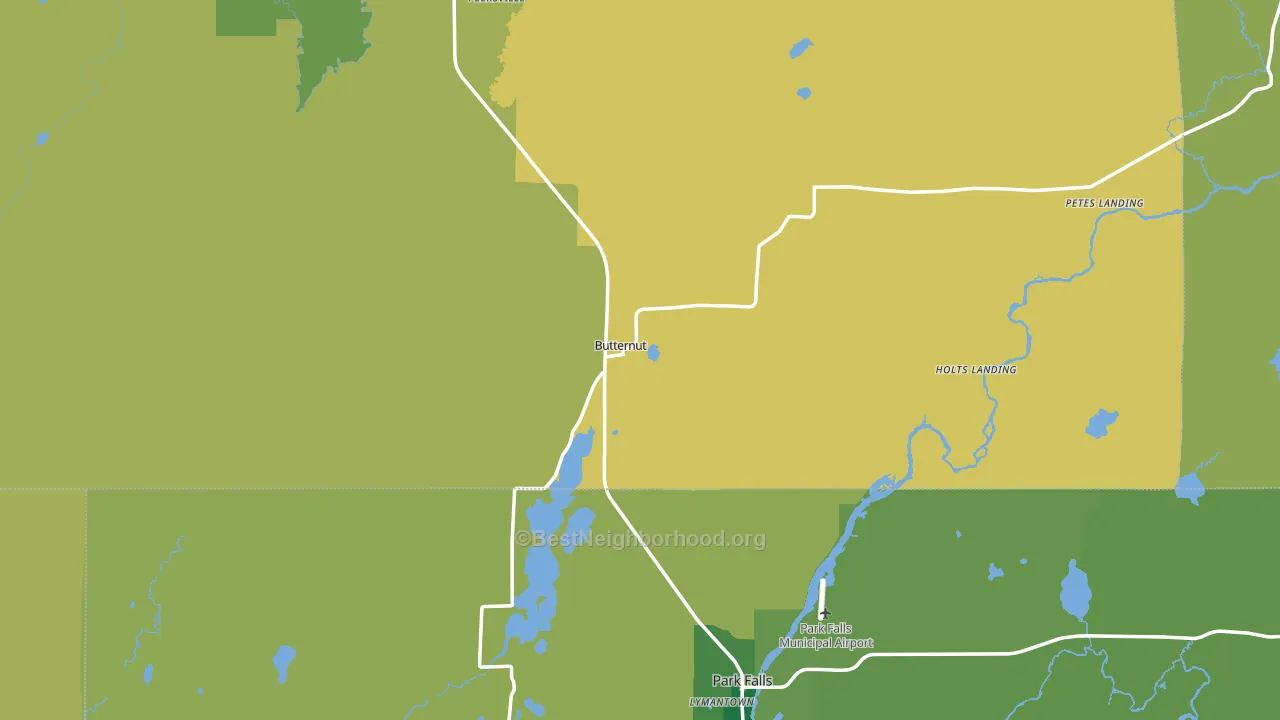 54514, WI block-group voter-turnout map
