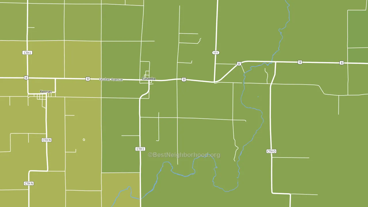 54515, WI block-group voter-turnout map