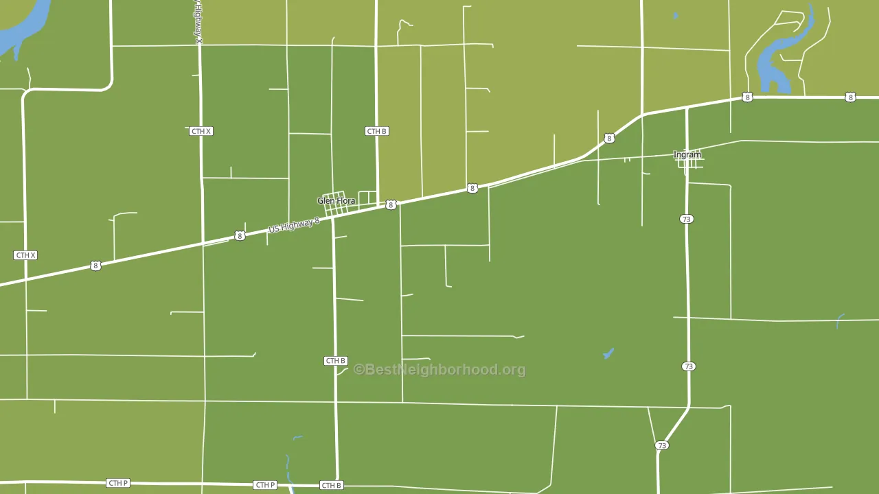 54526, WI block-group voter-turnout map