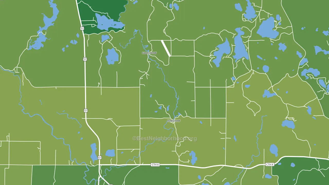 54529, WI block-group voter-turnout map