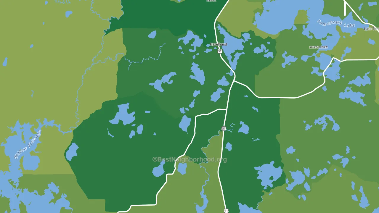 54531, WI block-group voter-turnout map