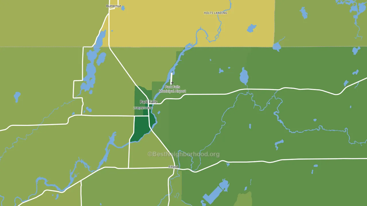 54552, WI block-group voter-turnout map