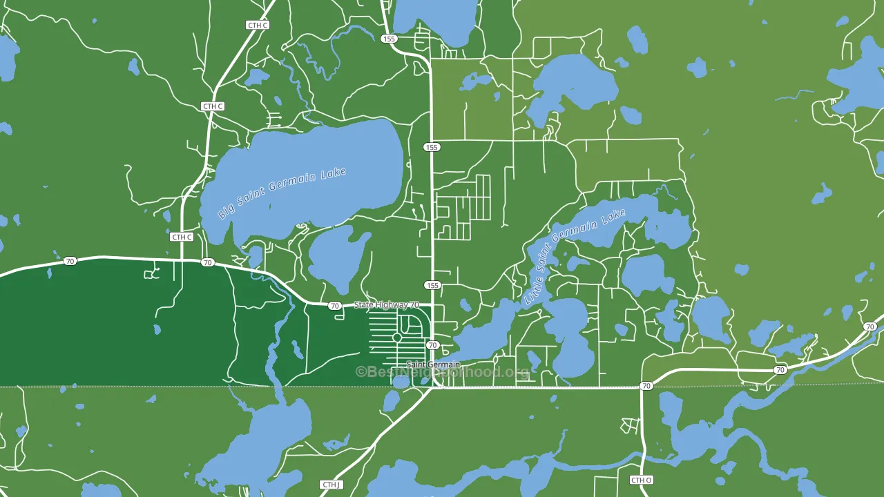 54558, WI block-group voter-turnout map
