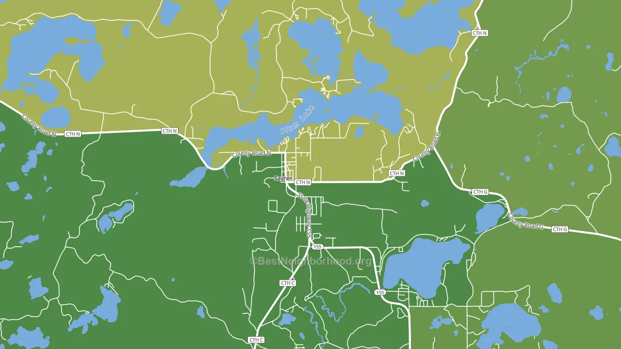 54560, WI block-group voter-turnout map