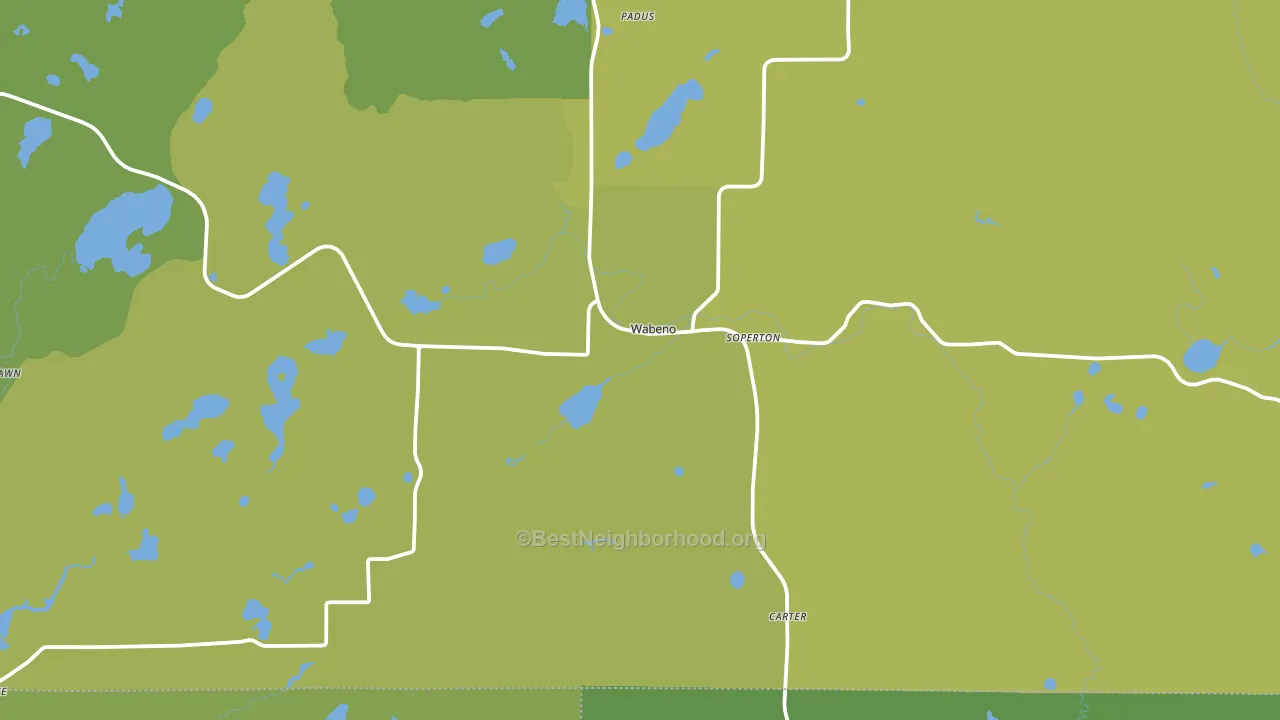 54566, WI block-group voter-turnout map