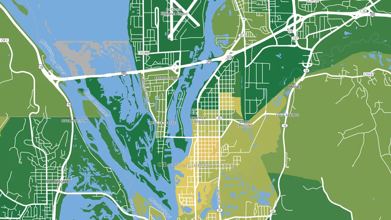 54603, WI block-group voter-turnout map