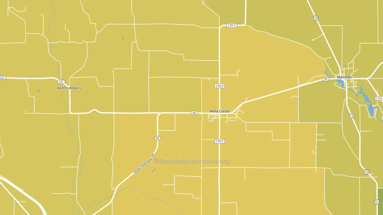 54611, WI block-group voter-turnout map