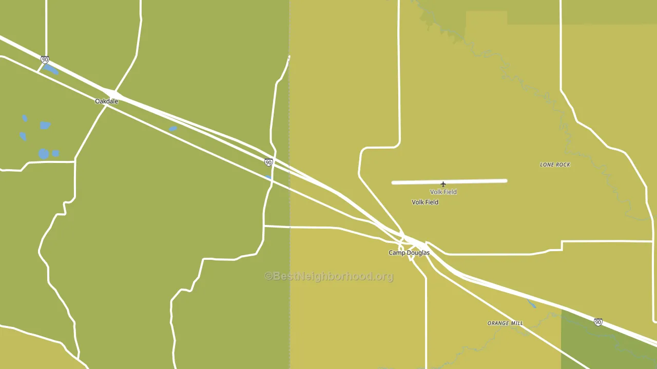 54618, WI block-group voter-turnout map