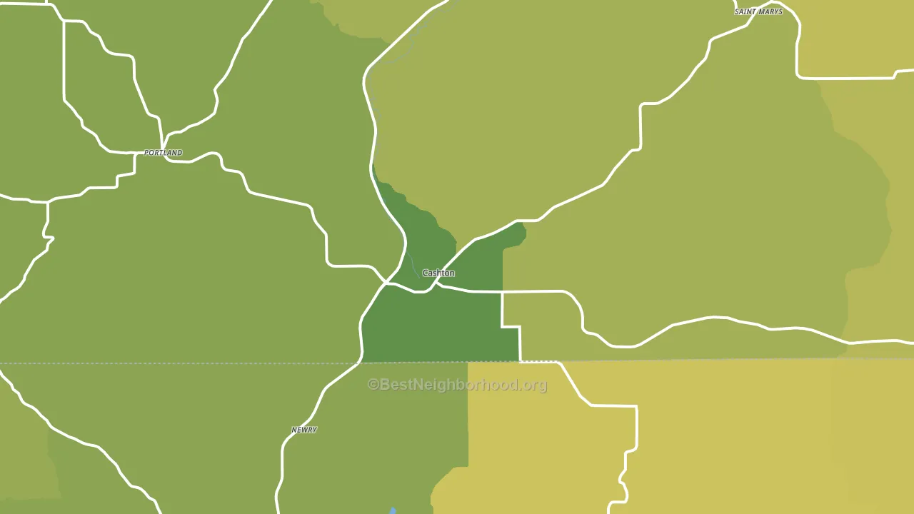 54619, WI block-group voter-turnout map