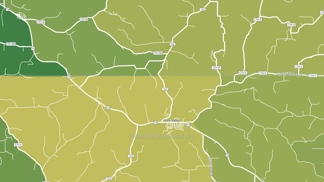 54623, WI block-group voter-turnout map