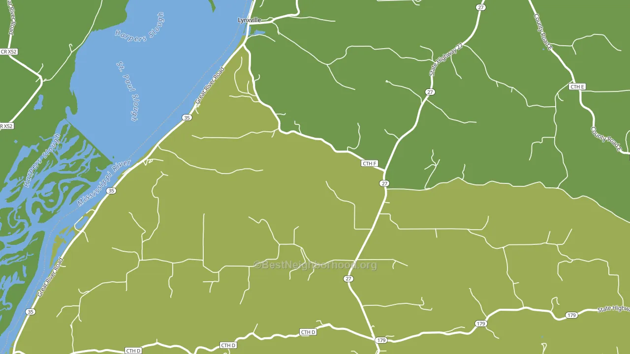 54626, WI block-group voter-turnout map