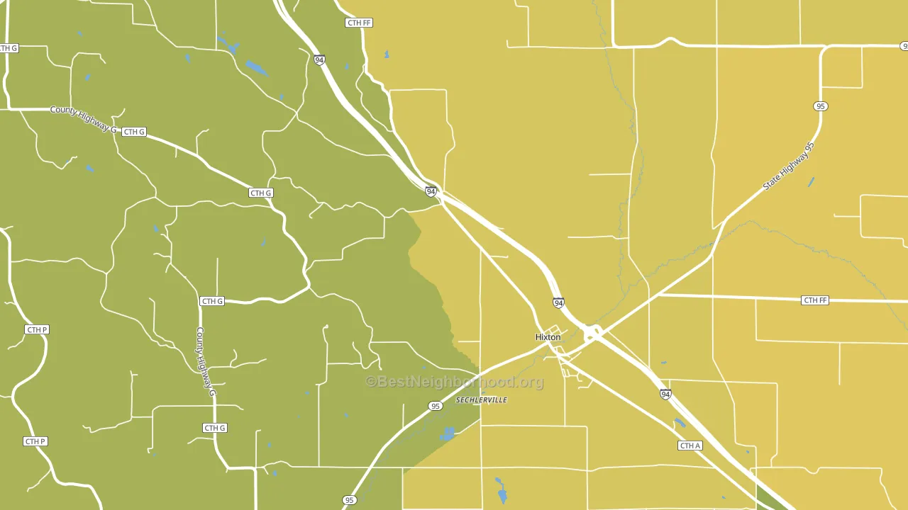 54635, WI block-group voter-turnout map