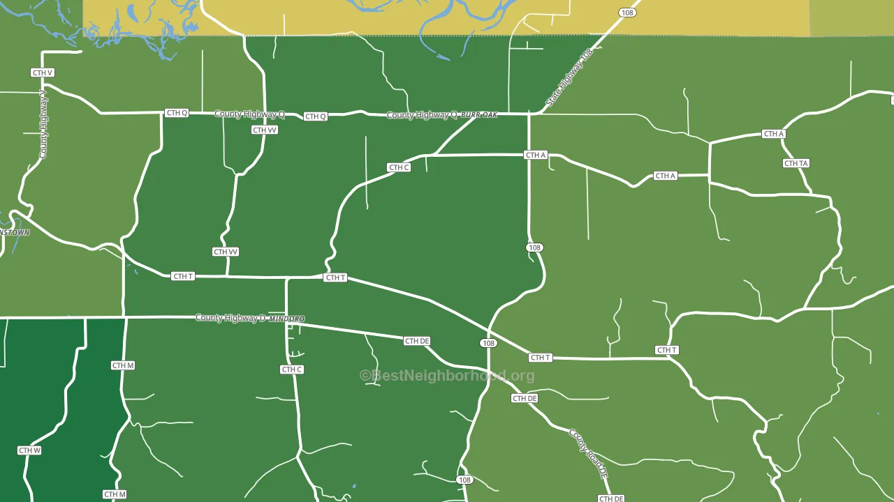 54644, WI block-group voter-turnout map