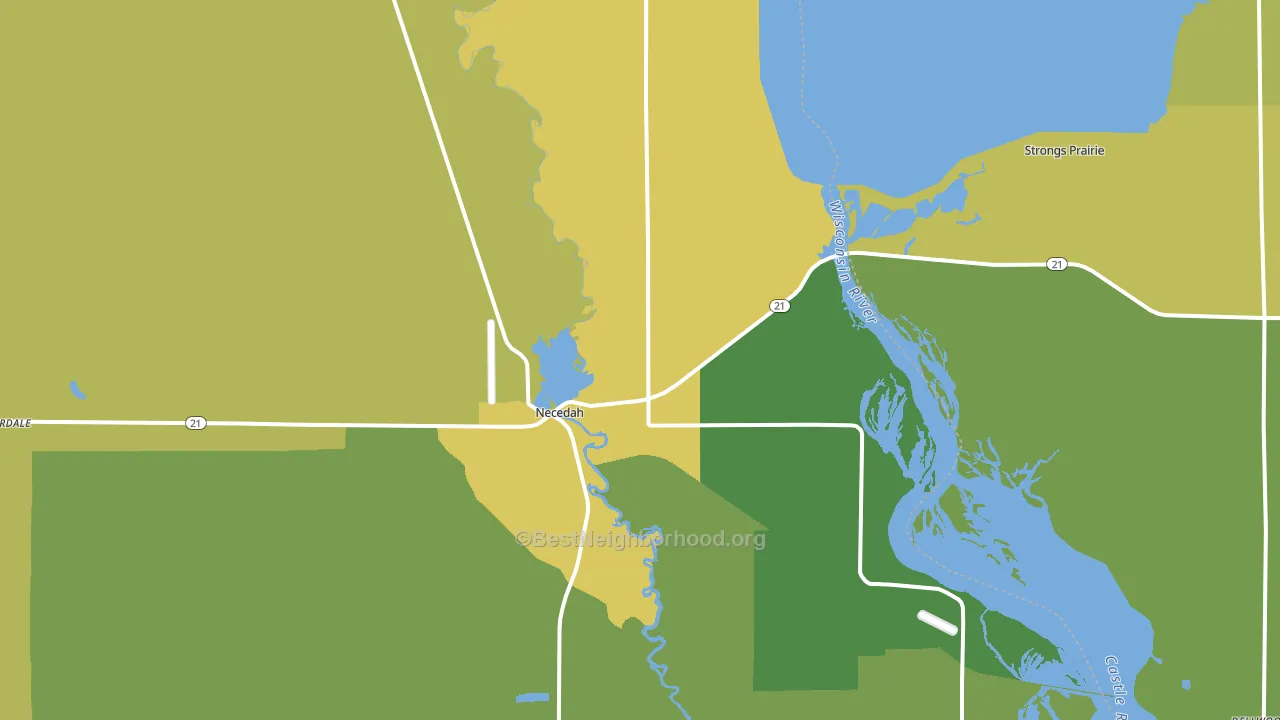 54646, WI block-group voter-turnout map