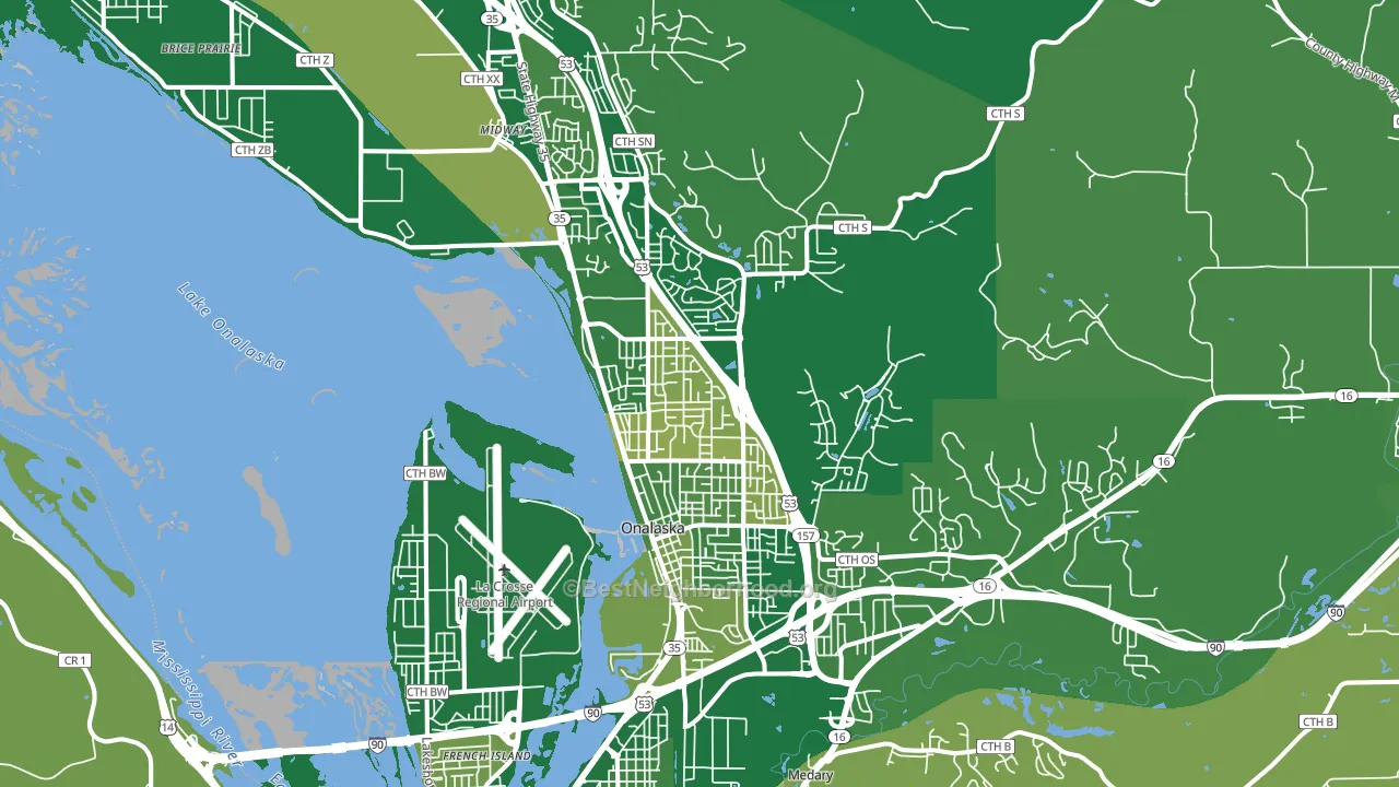 54650, WI block-group voter-turnout map