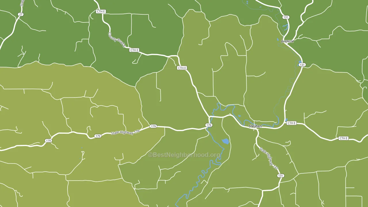 54657, WI block-group voter-turnout map