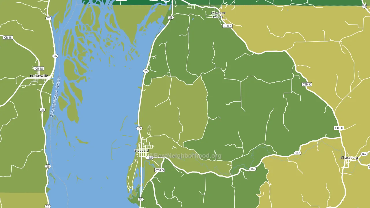 54658, WI block-group voter-turnout map