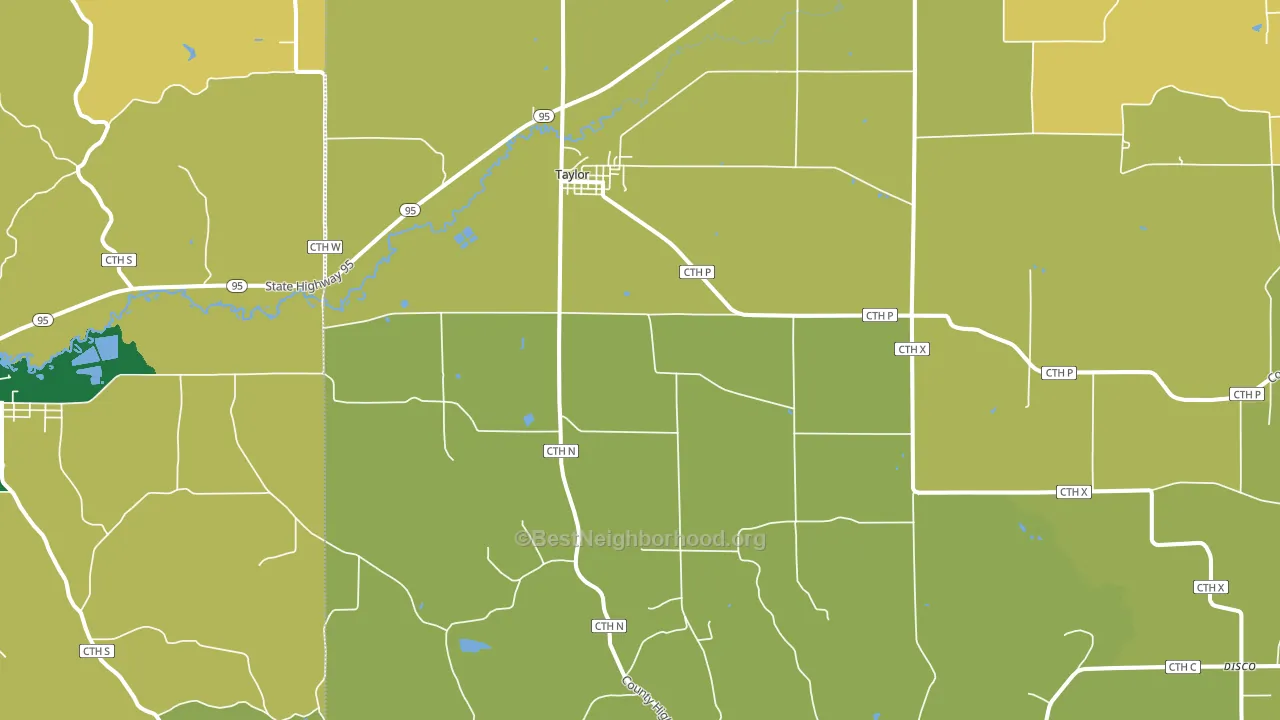 54659, WI block-group voter-turnout map