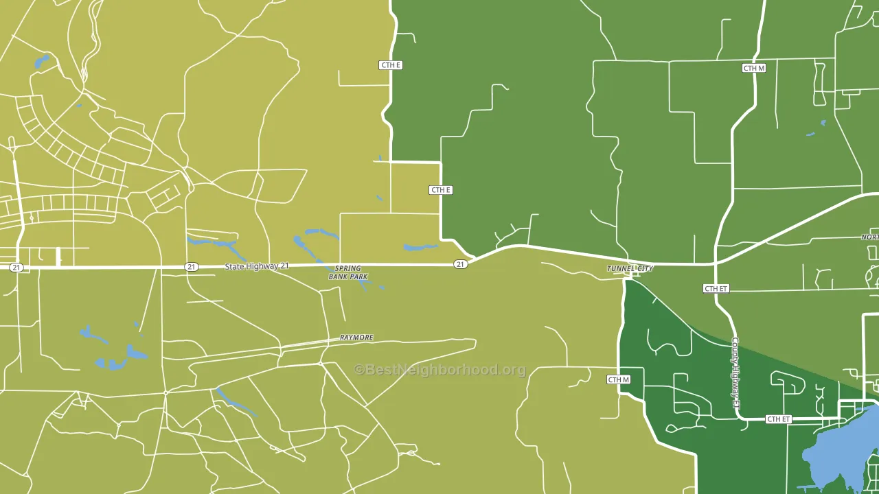 54662, WI block-group voter-turnout map
